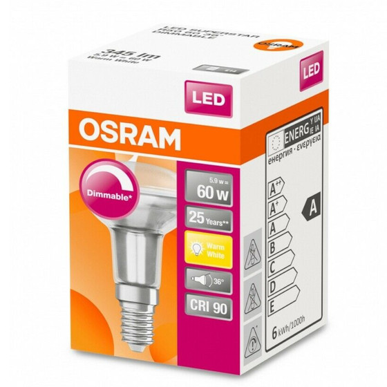 Osram LED Reflektor Lampe Star R50 E14 Leuchtmittel 5,9W Warmweiß matt Dimmbar