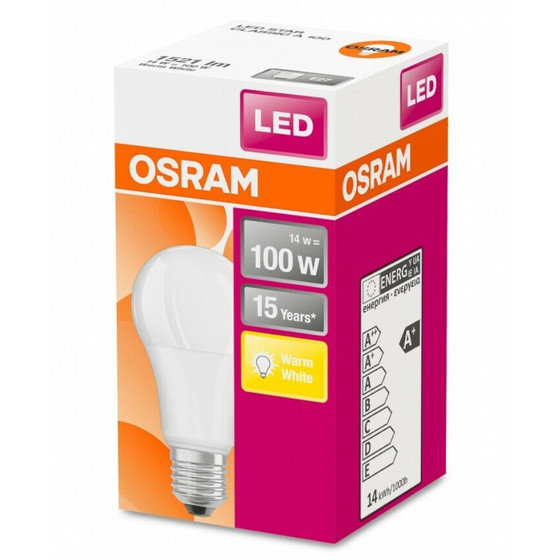 Osram LED Star Classic A100 Lampe E27 Leuchtmittel 14W =100W Warmwei Matt