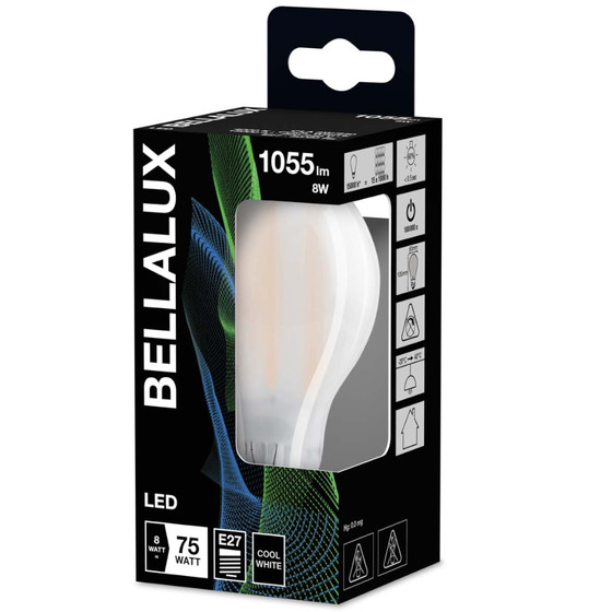 Bellalux LED Classic A75 Filament Lampe E27 Leuchtmittel 8W =75W Kaltwei