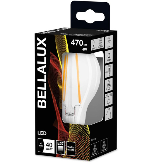 Bellalux LED Classic A40 Filament Lampe E27 Leuchtmittel 4W=40W Warmwei klar