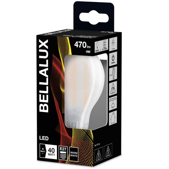 Bellalux LED Classic A40 Filament Lampe E27 Leuchtmittel 4W=40W Warmwei matt