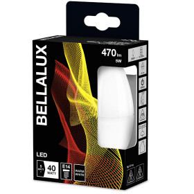 2x Bellalux LED Classic B40 Kerze E14 Leuchtmittel 5W=40W Warmweiß matt