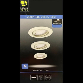 Light Topps LT1395030 LED 3x6,2W GU10 Einbaustrahler Deckenspot EBL weiß