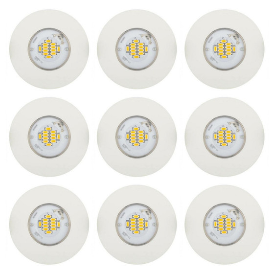 9 x Light Topps LT1595910 LED Einbauleuchte mit Farbwechsel RGB 8,5W Weiss IP65