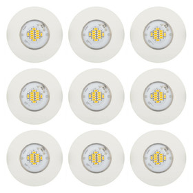 9 x Light Topps LT1595910 LED Einbauleuchte mit Farbwechsel RGB 8,5W Weiss IP65