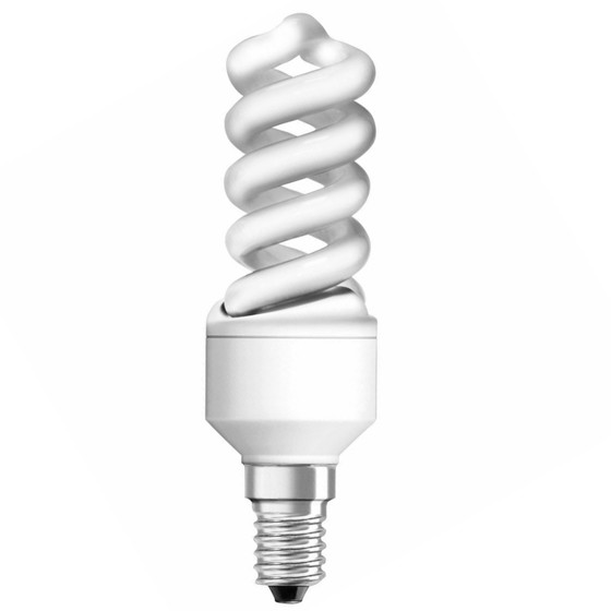 Osram Superstar Nano Twist Energiesparlampe 9W=40W Kaltwei E14 Spirale