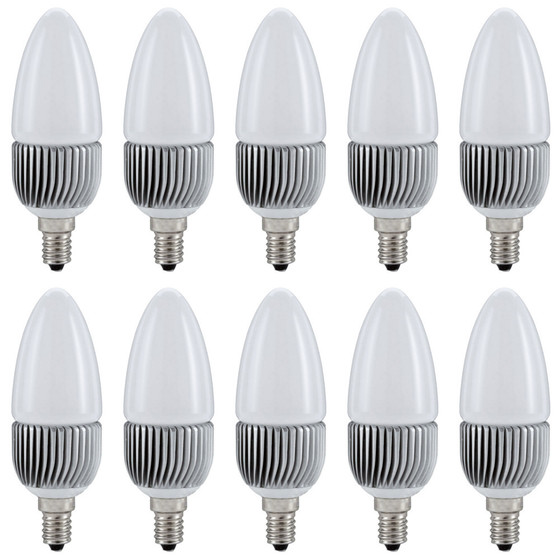 10 x Paulmann 280.74 Power LED Kerze 3W E14 warmweiß