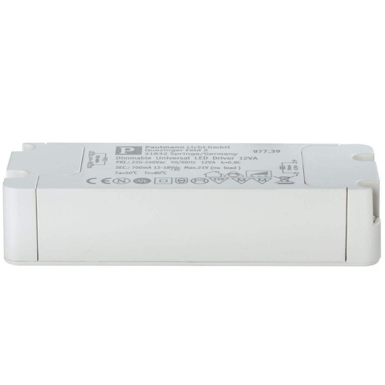 Paulmann 977.39 LED Trafo Driver 230/12VA Konstantstrom 700mA 9-12W Dimmbar