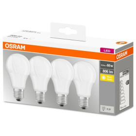 4x Osram LED Base Classic A60 E27 Leuchtmittel 8,5W=60W Lampe Warmweiß
