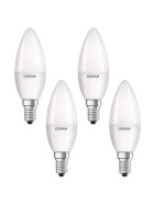 4x Osram LED Kerze Leuchtmittel E14 Lampe 5,7W=40W Warmweiß matt