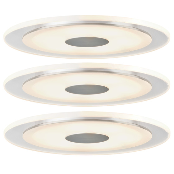 Paulmann 926.54 Einbauleuchten Set Whirl Rund LED 3x6W...