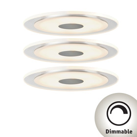 Paulmann 926.54 Einbauleuchten Set Whirl Rund LED 3x6W...
