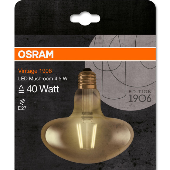 Osram LED Leuchtmittel Vintage Lampe Filament E27 Warmwei (2500K) 4,5W=40W