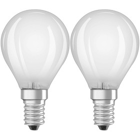 Osram LED Retro Leuchtmittel Lampe E14 Warmweiß (2700K) 4W=40W Matt 2er Set