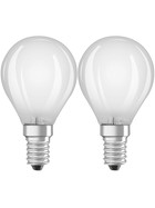 Osram LED Retro Leuchtmittel Lampe E14 Warmweiß (2700K) 4W=40W Matt 2er Set