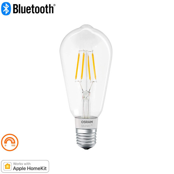 Osram LED Smart Filament Edison E27 Lampe 5,5W=50W Bluetooth Warmweiss Dimmbar