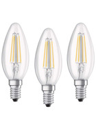 3x Osram LED Base Classic Filament Kerze E14 Lampe 4W=40W Leuchtmittel Kaltweiß