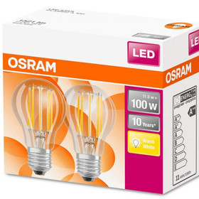 2x Osram LED Star Classic A100 Filament Lampe E27 Leuchtmittel 11W=100W Warmweiß