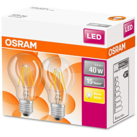 2x Osram LED Star Classic A40 Filament Lampe E27 Leuchtmittel 4W=40W Warmweiß