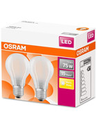2x Osram LED Star Classic A75 Filament Lampe E27 Leuchtmittel 7,5W=75W Warmweiß