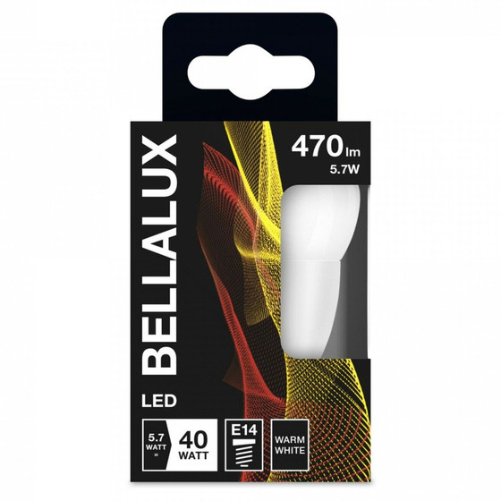 Bellalux LED Leuchtmittel Lampe Tropfen E14 5,7W=40W Matt Warmweiß (2700K)