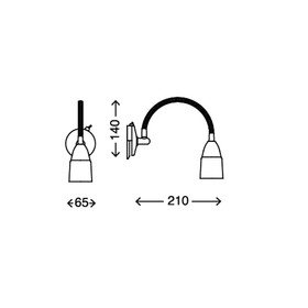Briloner 2097-018 SPLASH LED Bad Spiegelleuchte 1-flammig flexibel Kippschalter