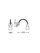 Briloner 2097-018 SPLASH LED Bad Spiegelleuchte 1-flammig flexibel Kippschalter