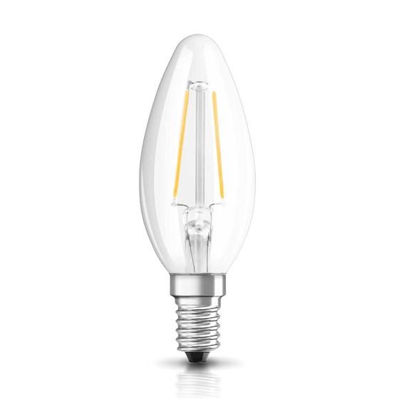 2x Osram LED Star Classic Kerze Filament Lampe E14 Leuchtmittel 2,5W=25W Warmwei