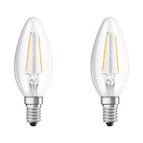 2x Osram LED Star Classic Kerze Filament Lampe E14...