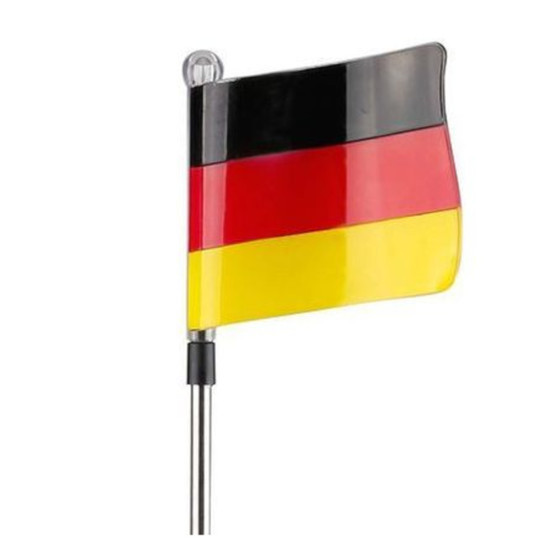 Deutschland Fan-Set 2 x Solar-Leuchte mit Deutschland-Fahne & 1 x Solar-Lichterkette