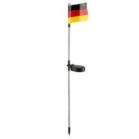 Deutschland Fan-Set 2 x Solar-Leuchte mit Deutschland-Fahne & 1 x Solar-Lichterkette