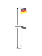Deutschland Fan-Set 2 x Solar-Leuchte mit Deutschland-Fahne & 1 x Solar-Lichterkette