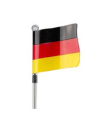 Deutschland Fan-Set 2 x Solar-Leuchte mit Deutschland-Fahne & 1 x Solar-Lichterkette