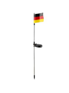 Deutschland Fan-Set 2 x Solar-Leuchte mit Deutschland-Fahne & 1 x Solar-Lichterkette