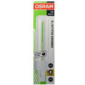 Osram Dulux S Kompaktleuchtstofflampe G23 7W Leuchtmittel G23 Röhre Warmweiß