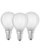 3er Set Osram LED Base Classic P40 Lampe E14 Leuchtmittel 4W=40W Warmweiß matt