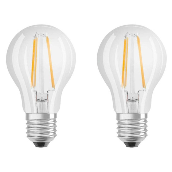 2x Osram LED Base Classic A60 Filament Lampe E27 Leuchtmittel 7W=60W Warmweiß klar