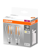2x Osram LED Base Classic A60 Filament Lampe E27 Leuchtmittel 7W=60W Warmweiß klar