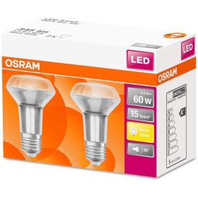 2x Osram LED Star R63 Lampe E27 Leuchtmittel 4,3W=60W Warmweiß 36°