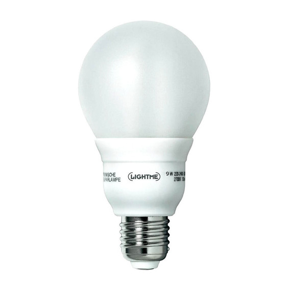 10 x LightMe LM84105 Energiesparlampe Tropfen 9W E27 Warmweiß 2700K Leuchtmittel