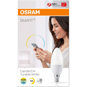 OSRAM SMART+ Candle LED Kerze E14 Tunable White 6W ZigBee Dimmbar Leuchtmittel