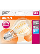Osram LED Superstar Classic Lampe E27 Leuchtmittel 8,8W=75W Kaltweiß klar Dimmbar