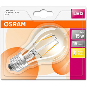 Osram LED Retrofit Classic A15 Lampe E27 Leuchtmittel 1,2W=15W Warmweiß klar