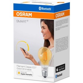 OSRAM SMART+ LED Filament Gold Bluetooth E27 Lampe 5,5W=50W Warmweiß Dimmbar