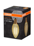 Osram LED Classic Vintage 1906 Filament Kerze E14 Leuchtmittel 2,5W=22W Warmweiß