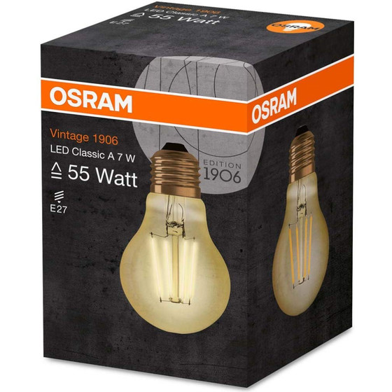 Osram LED Classic Vintage 1906 Filament Lampe E27 Leuchtmittel 7W=55W Warmwei