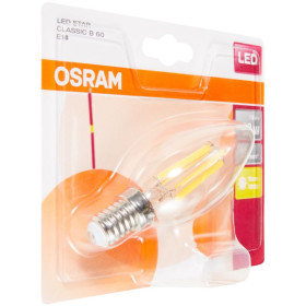 Osram LED Star Classic Kerze B60 Lampe E14 Leuchtmittel 7W=60W Warmweiß klar