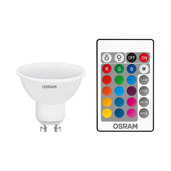 Osram LED Star+ RGBW remote PAR16 Reflektor Lampe GU10 4,5W=25W Dimmbar 2er-Pack