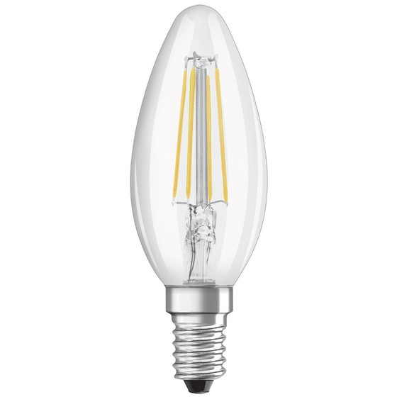 2 x Osram LED Star Classic B40 Filament Kerze E14 4W = 40W Glhbirne Warmwei 470Lm