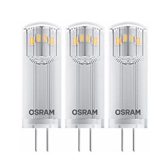 3x Osram LED Base Pin20 Stiftsockel Lampe G4 Leuchtmittel 1,8W=20W Warmweiß 12V